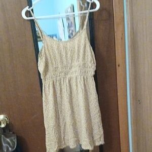 Women's Beige Spaghetti Strap Dress